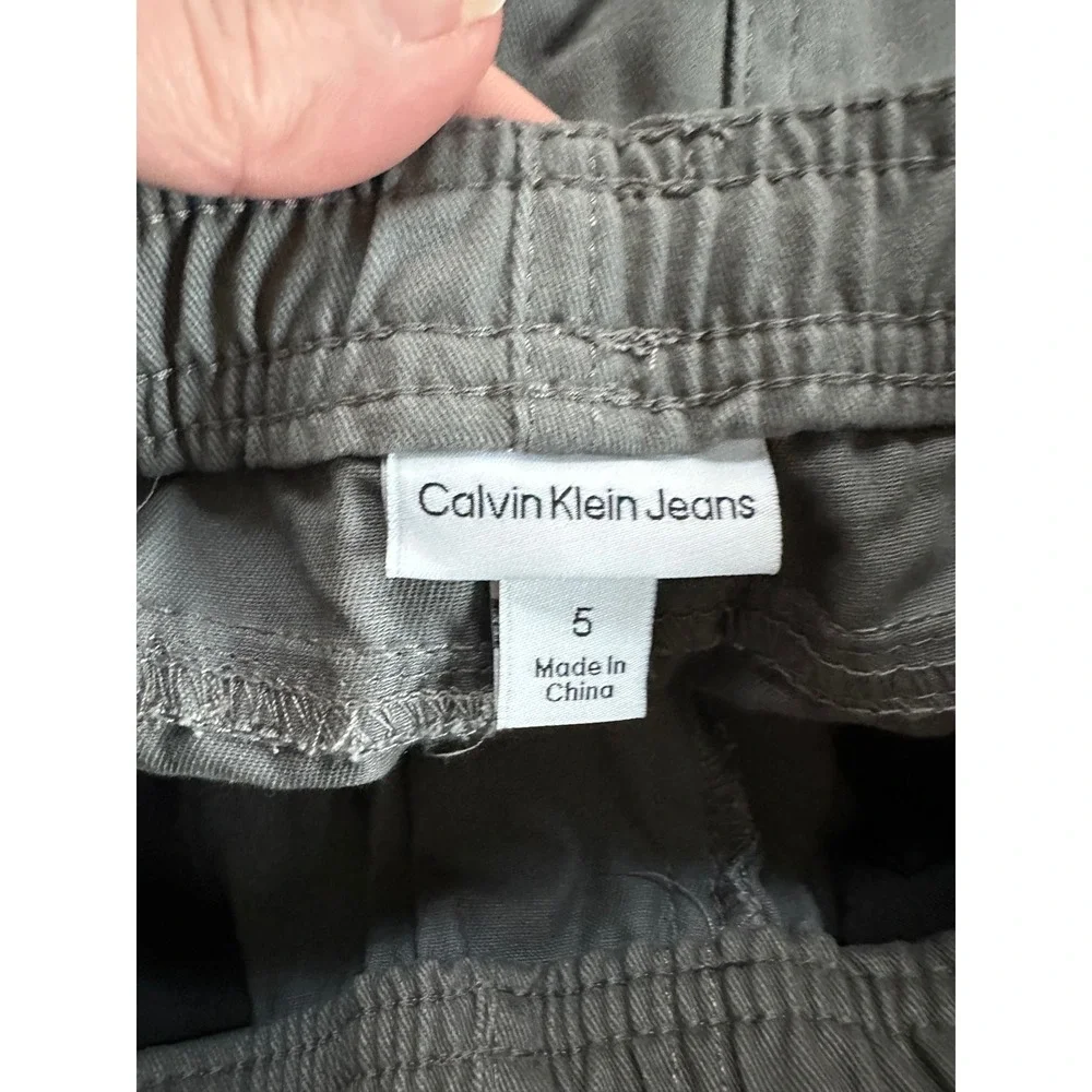 Calvin Klein Jeans Kids Jogger Pants Gray Cuffed Size 5 Lot‎ of 2! Twins Uniform